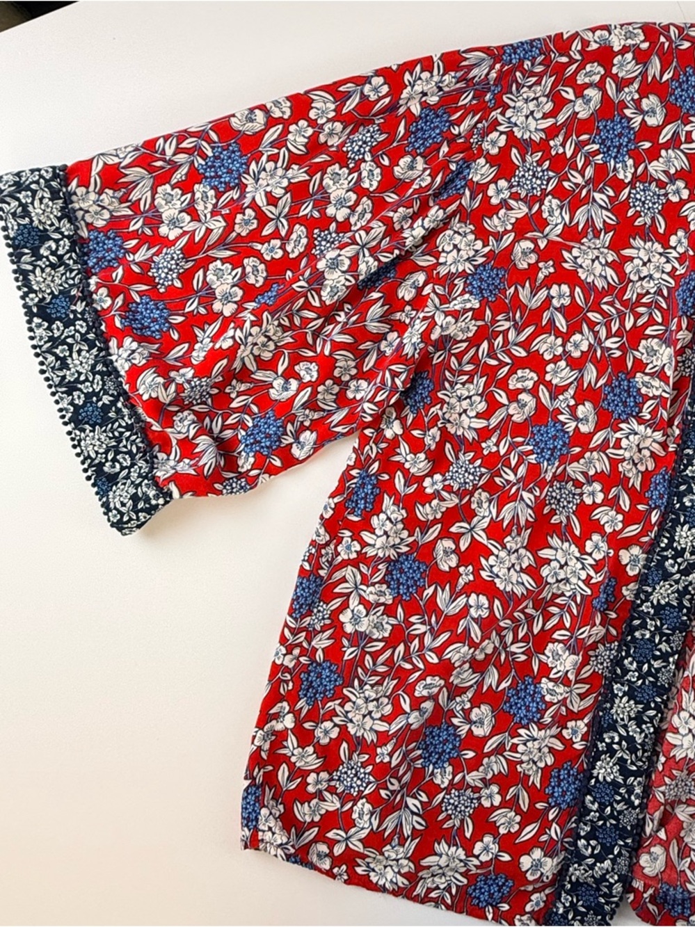 kimono, floral boho lightweight,‎ summer, beach cover up, vacation style, flowy - Picture 5 of 8